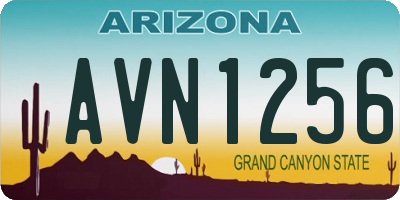 AZ license plate AVN1256