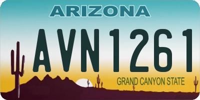 AZ license plate AVN1261