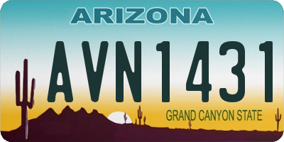 AZ license plate AVN1431