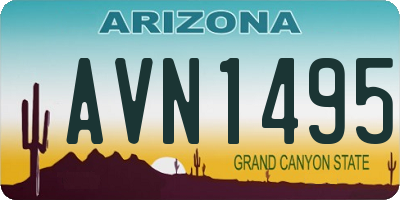 AZ license plate AVN1495