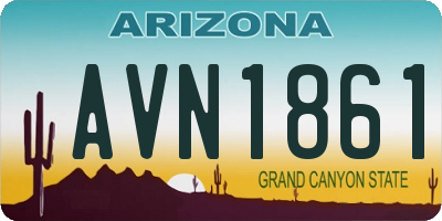 AZ license plate AVN1861