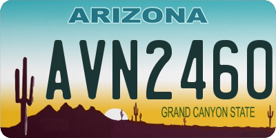 AZ license plate AVN2460