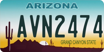 AZ license plate AVN2474