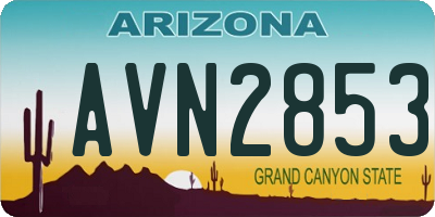 AZ license plate AVN2853
