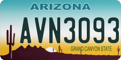 AZ license plate AVN3093