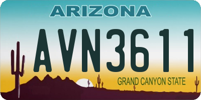 AZ license plate AVN3611