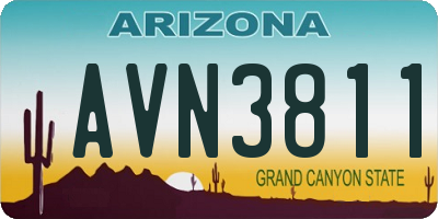 AZ license plate AVN3811