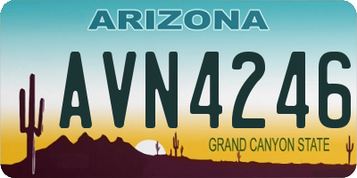 AZ license plate AVN4246
