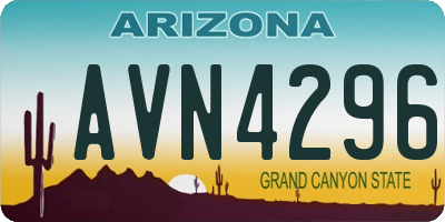 AZ license plate AVN4296