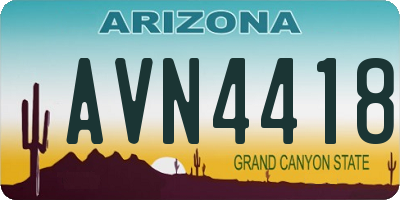 AZ license plate AVN4418