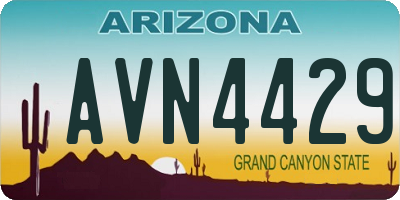 AZ license plate AVN4429
