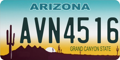 AZ license plate AVN4516