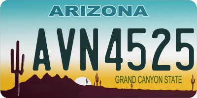 AZ license plate AVN4525