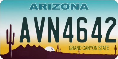 AZ license plate AVN4642