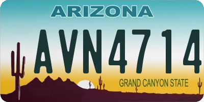 AZ license plate AVN4714