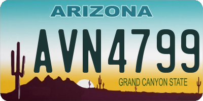 AZ license plate AVN4799