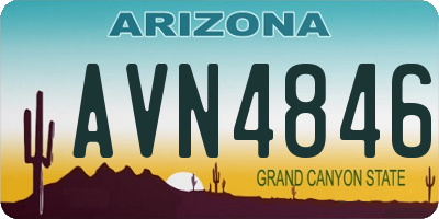 AZ license plate AVN4846