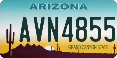 AZ license plate AVN4855