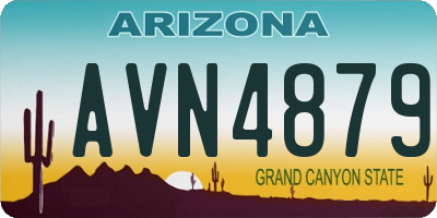 AZ license plate AVN4879