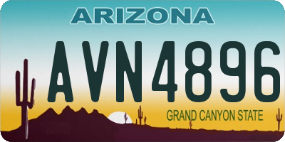 AZ license plate AVN4896