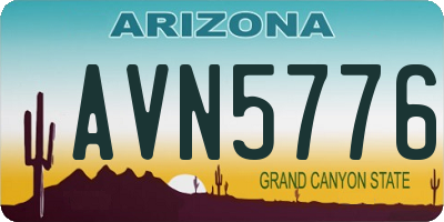 AZ license plate AVN5776