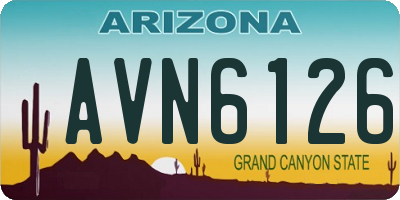 AZ license plate AVN6126