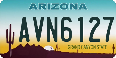 AZ license plate AVN6127