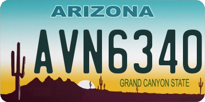 AZ license plate AVN6340