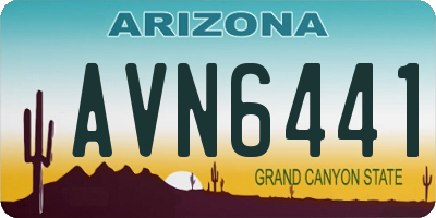 AZ license plate AVN6441