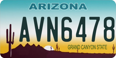 AZ license plate AVN6478