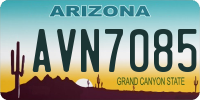 AZ license plate AVN7085
