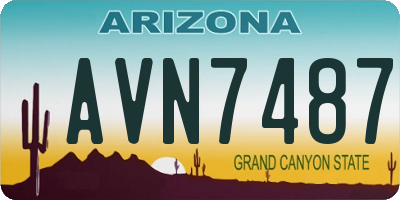 AZ license plate AVN7487