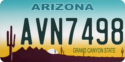 AZ license plate AVN7498