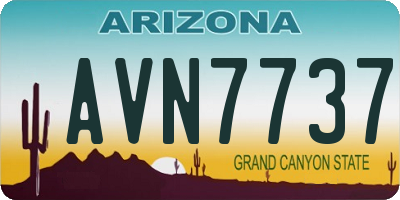 AZ license plate AVN7737