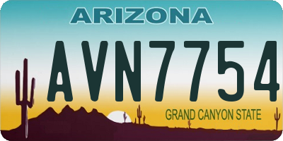 AZ license plate AVN7754