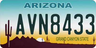 AZ license plate AVN8433