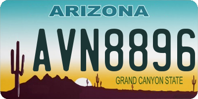 AZ license plate AVN8896