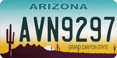 AZ license plate AVN9297