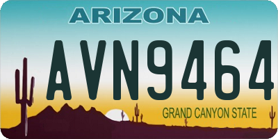 AZ license plate AVN9464