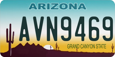 AZ license plate AVN9469