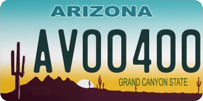 AZ license plate AVO0400