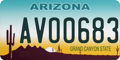 AZ license plate AVO0683