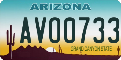 AZ license plate AVO0733