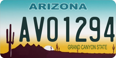 AZ license plate AVO1294