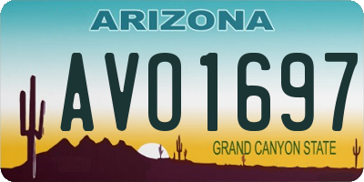 AZ license plate AVO1697