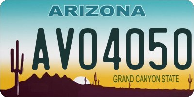AZ license plate AVO4050