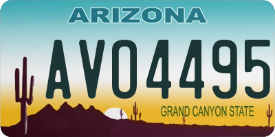 AZ license plate AVO4495