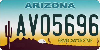 AZ license plate AVO5696