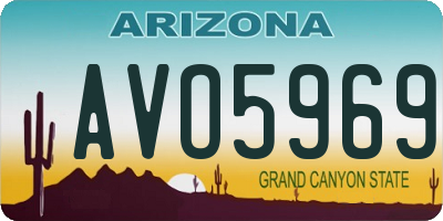 AZ license plate AVO5969