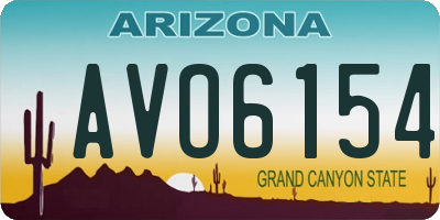 AZ license plate AVO6154
